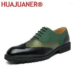 Casual Shoes Men Business Men's Oxford Pu Leather Brogue Dress Man Formal Office Wedding For Plus Size 38-48