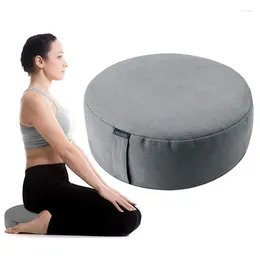 Cuscino zafu yoga meditazione cuscino riempito con scafi di grano saraceno comodo a pavimento rotondo zen regolabile