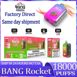 오리지널 뱅 퍼프 9000-18000 퍼프 18K Fumot 디지털 박스 스마트 스크린 전자 담배 회전 가능한 vapes 충전식 배터리 vaper