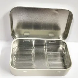 Push-Pull Metal Rectangular Shaped Tinplate Tin Case Box för förrullar med plastinsats