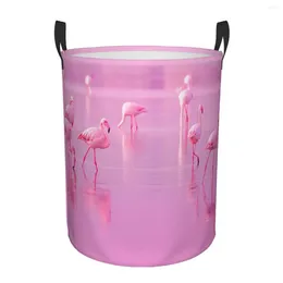 Tvättpåsar rosa flamingos smutsiga korgar vattentät hem arrangörskläder barn leksak förvaring