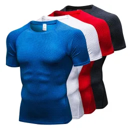 TシャツYuerlian Custom Rashgard Tshirt Men Sport Ranning TシャツバスケットボールフットボールJersseyクイック乾燥男性ジョギングTシャツトップ