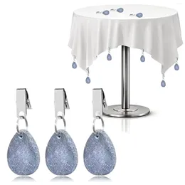 Table Cloth 10pcs Teardrop Shape Heavy Duty Party Metal Clip Marble Fixing Pendant Decorative Hanger Tablecloth Weight For Outdoor