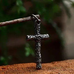 Anhänger Halsketten Europäische und amerikanische Mode Minimalist Devil's Eye Cross Vintage Schmuck Großhandel