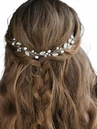 sier Rhineste Wedding Hair Accories Pearl Head Jewelry Glamour Bridal Headpieces for Women Hair Ornaments Bride Headband 89Ov#