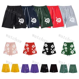 Denim shorts shorts masculinos designer Kapok Print Print Summer Short Shorts Defina shorts casuais de camiseta solta