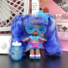 Transplant colorato per capelli rosa Mini bambola bigotto giocattoli kawaii modello di compleanno di Natale 240416