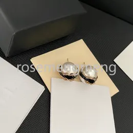 Designer Pearl Charm Start Orecchini di marca di lusso doppia lettera C Vero barre di rame placcate in oro alla moda Earring Auring Ouring Drop Drop Crystal Fashion Jewelry