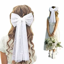 Bridal Bow Veil, Faux Pearl Veil, Weselna, tiul, łuk, welon ślubna, bok, hair ślubny akcenty, ślubne włosy ACC q1pd#