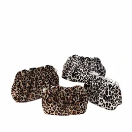 INS Khaki White Leopard Large Octure Makeup Fi Multifuncti Portable Cosmetic Organizaters Travel Wing Torka do przechowywania N8K7#