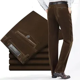 Erkekler Suitler Corduroy Spring Business Bolggy Pantolon Resmi Giyim Düz Pantolonlar Klasik Kırışın Joggers Erkekler