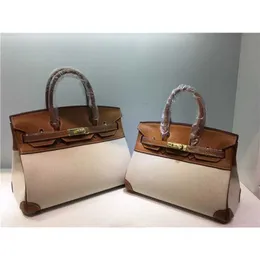 Bolsa BIKNS Bolsa feita artesanal Moda feminina Coreano Cheeiro com tela