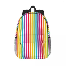 Backpack Multicolored Vertical Stripes Backpacks Teenager Bookbag Casual Children School Bags Laptop Rucksack Shoulder Bag Large Capacity