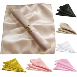 Mesa Guarda 5pcs cetim quadrado branco rosa