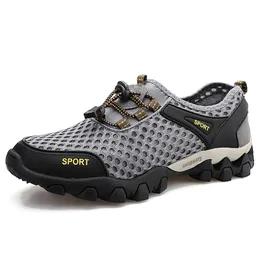 Designer Laufschuhe Männer Frauen grau weiß braune Männer Frauen Mesh Hole Schuhe Trainer Sport Outdoor Mode-Sneaker Size38-45 Gai