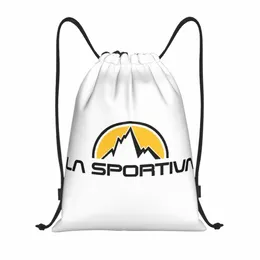 La Sportiva شعار الرباط على ظهره على حقائب رياضة رياضة Sackpack String لتشغيل K4mx#