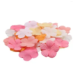 Flores decorativas Flor de cerejeira Pétalas Plum 500pcs 3cm Mini Pétala de seda para fundo Marcador de festas DIY DIY