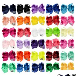 Haarzubehör 30 Farben 6 Zoll Mädchen Bögen Süßigkeiten Farbe Barrettes Design Haare Bowknot Kinder Mädchen Clips 13,5 g Schönes Accessoire Dr.