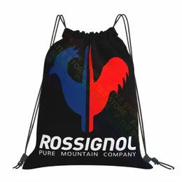 Rossignol kayak logosu R Saf Mountain Company Drawstring Bags Spor Saplama Çantası Seyahat Plaj Çantası Gym Tote Çanta Açık Dış Mekan J5PK#