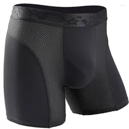 Cueca masculina cueca modal boxers shorts hombre malha sólida bolsa respirável calcinha de perna longa Cueca calzoncillos xl-6xl