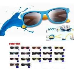 MOQ = 10pcs Rubber Frame Новые дети TAC Поляризованные солнцезащитные очки Детские дизайнерские оттенки для девочек мальчики Goggle Bab