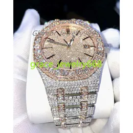Luxo Moissanite Diamond Watch Iced Out Watch Designer Mens Watch for Men Watches de alta qualidade Montre Moving Watches Orologio.Montre de Luxe L21