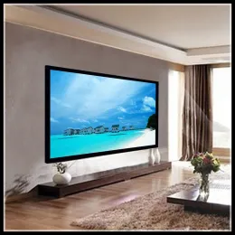 Top Qualit 16: 9 2.35: 1 ALR Projector Tela com quadro fixo para teatro em casa 4K 8K HD SHORT SHOW /LONG LOUNS Tela de projeção