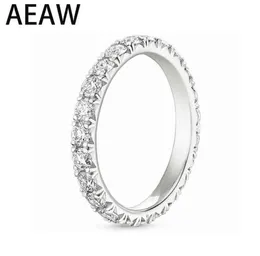 AEW S925 Silver 08ctw 18mm DF Color Moissanite Eternity Wedding Band Moissanite Ring for Women Ladies Ring X2202145561520