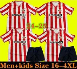 Home Sunderland 24 25 Auswärtsfußball -Trikots Bellingham Stewart Simms Roberts Clarke Daku Embleton Seelt E O'Nien Patterson Fußballhemd Pritchard Männer Kids Kit 66661