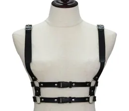 Leather Harness Goth Punk Body Chain For Women Garters Strap Bondage Halterneck Collar Gothic Waist Shoulder Necklace Harajuku Pen8281281