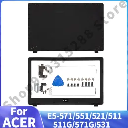 Случаи Новое покрытие ноутбука для ACER E5571 E5551 E5521 E5511 E5511G E5551G E5571G E5531 LCD задней крышки/ЖК -спереди BEZEL/LCD