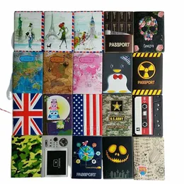 FI Miss Love Travel Passport Cover ID Kreditkort Bag 3D Design PVC Leather Busin Card Holder Passport Holder 14*10cm U5H8#