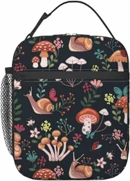 Pilze Schnecken Schmetterlinge Lunchbeutel Kawaii Lunchbag Lunchbox für Frauen wiederverwendbare Erwachsene Taschen für Frauen tragbar K8ZX#