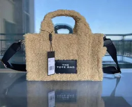 The Totes mj Designer Women bags Mojie Teddy Bear Wool Crossbody Shopping Bag Winter Letter Casual Handheld Shoulder Handbags1146996
