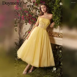 Party Dresses Doymeny Homecoming Boat Neck Wedding Guest Dress For Women Elegant Sleeveless Suknie