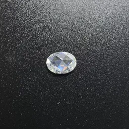 Luźne diamenty syntetyczny biały kolor d vvs owalny kształt 9x7mm 2 karatowy róży Cut z płaskim dnem kamień moissanite