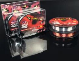 Linea di pesca in fluorocarburo in nylon da 100 m 0105 mm Accessori per illuminazione in fase di carbonio Fibra Lines di alta qualità Nuovo lupo rosso Bran4251232