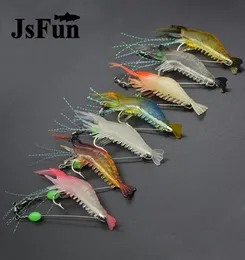 7pcslot Fishing Lures Luminous Shrimp Lures Soft Lures 8cm 5g 7 Color Artificial Baits Carp Fishing Tackle FU4027749141