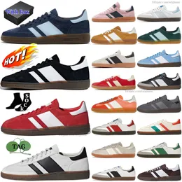 Spezails Designer Sneakers Handball Aluminium Weiß schwarzer Kaugummi Cloud Clear Pink Brown Schuhe Core Night Hellblau Grüne Navy Grau Rote scharlachrote gelbe Sandschuhschuhe