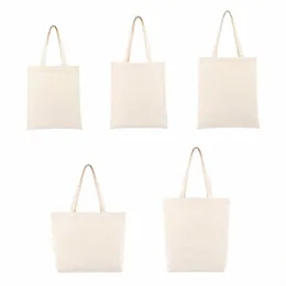 Bolsa de loja reutilizável de grande capacidade dobrável em branco e ecologicamente correto sacos de lona dobrável mercearia saco de ombro feminino e7l3#