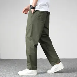 Herren Casual Cargo Baumwollhosen Männer Tasche losen gerade 2023 Herbst Männliche Markenkleidung Jogger Sport Arbeit Hosen 240415