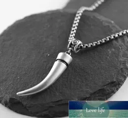 men necklace stainless steel vintage Man Ox horn type restoring ancient ways pendants jewelry Factory expert design Quality 5520255582529