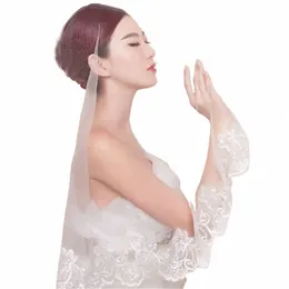 latest Looking of New Bridal Veils White Ribb Fr Lace Polyester Tulle Mariage Bride Headwear Wedding Hair Accories k2vj#