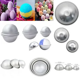 New 2Pcs Molds DIY Semicircle Sphere Round Aluminium Alloy Bomb Salt Ball Homemade Crafting Metal Bath Tool Mold