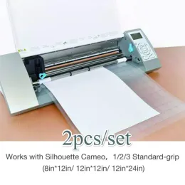 Pedler 2pcs Yedek Kesme Mat Şeffaf Yapıştırıcı Mat Pad Ölçümlü ızgara 12*12inch Siluet Cameo Plotter Hine