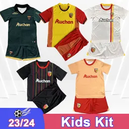 2023 24 RC Lens Kids Kit Soccer Jerseys Sotoca Fofana Medina Buksa Home Away Away