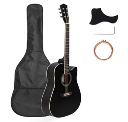 pollici di chitarra acustica a 41 dimensioni in cima a 41 dimensioni kit per principianti per studenti per studenti cornici per copertina per adulti Black2313987