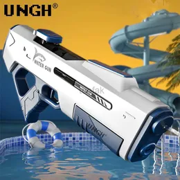 Gun Toys Ungh Automatic Absorbering Water Gun Summer Electric Beach Water Gun Outdoor Toor Toys Fighting Water Battle Game Gift for Children 240416