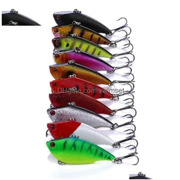 Металлическая VIB Hard Fishing Lure Bass Crankbait Spinner Blade с каплей с высокой крючкой DH756