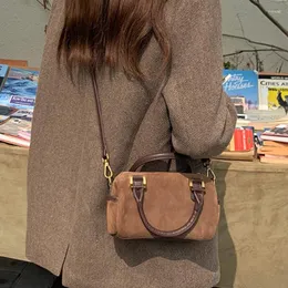 Akşam çantaları moda kadınlar küçük silindir omuz çantası vintage malanather bayanlar üst kabuk çantalar gündelik kadın çanta messenger